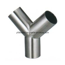 Polished Y Type Sanitary Stainless Steel Equal Tees